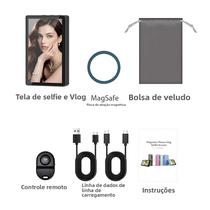Tela De Monitor De Selfie Magnética Sem Fio Para iPhone Para Vlog Live Stream TikTok Suporte Para