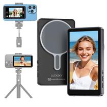 Tela de monitor Vlog Selfie LUCKSKY 4K 30fps para iPhone e Android