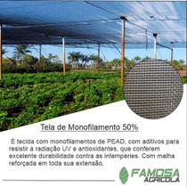 Tela de monofilamento sombreamento 50% medida de 3x3,10 Tela de monofilamento sombreamento 50% medida de 3x3,10