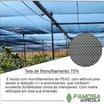 Tela de monofilamento sombreamento 70% medida de 3x6,7