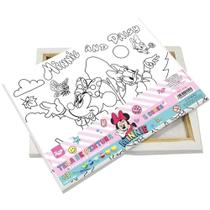 Tela De Pintura Minnie Com Pincel E Tintas Guache Dac Tela De Pintura Minnie Com Pincel E Tintas Guache Dac