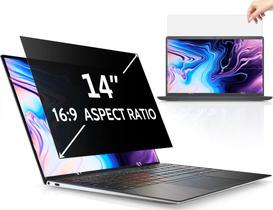 Tela de privacidade do laptop de 14 polegadas compatível com Lenovo Hp Dell Acer Asus Thinkpad Envy Xps, 16:9 Aspect Removable Anti Glare Blue Light Filter Protector, Peslv 14inch Computer Monitor Security Shield