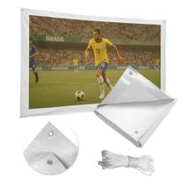 Tela de Projeção DF Branca 100" Polegadas 2.5x1.5 Metros