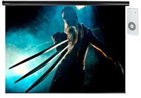 Tela de Projeção Elétrica Standard Tahiti 4:3 Vídeo 100 Polegadas 2,03 m x 1,52 m TTES-003 LARGURA TOTAL 2,24