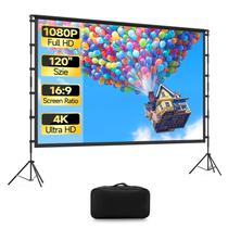 Tela de projeção KSAN 120 polegadas com suporte 16:9 portátil