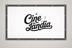 Tela de Projeção para Datashow e Projetor com Ilhós Resistente Ideal para Parede Área Externa e Interna 100 Polegadas Gigante