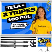 Tela de Projeção para Projetor Datashow Portátil Dobrável com Imagem Nítida para Aulas e Apresentações Igreja Aula Cinema em Casa