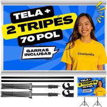 Tela de Projeção Portátil para Projetor Datashow com Alta Definição e Montagem Rápida Tripés Retratil 70 Polegadas Matte Whitte Tela de Projeção Portátil para Projetor Datashow com Alta Definição e Montagem Rápida Tripés Retratil 70 Polegadas Matte Whitte