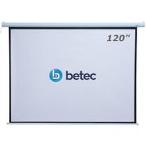 Tela de Projeção Retrátil Elétrica - 120 Polegadas - Controle Remoto - Betec BT4575 - Telão