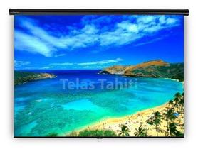 Tela de Projeção Retrátil Standard Tahiti 1:1 QD 111 Polegadas 2,00 m x 2,00 m TTRS-008