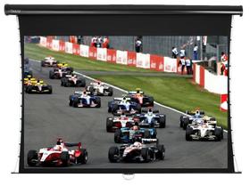 Tela de Projeção Retrátil Tensionada Tahiti 16:10 HD 123 Polegadas 2,65 m X 1,66 m TTTR-012 LARGURA TOTAL 3,10