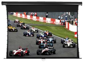 Tela de Projeção Retrátil Tensionada Tahiti 16:9 HD 119 Polegadas 2,63 m x 1,48 m TTTR-010 LARGURA TOTAL 3,08
