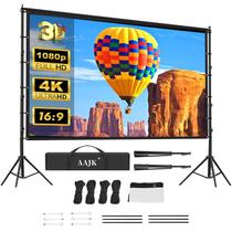 Tela de Projetor AAJK 150 Polegadas com Suporte - 16:9 4K HD - Uso Interno/Externo