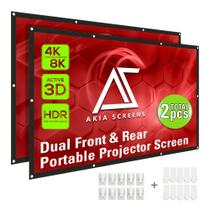 Tela de projetor Akia Screens Dual de 120 polegadas 16:9 8K 4K 3D