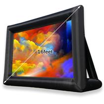 Tela de projetor de filme inflável staelea 16 pés com bolsa de transporte