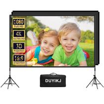 Tela de projetor DUYIKJ de 120 polegadas com suporte 16:9 4K HD portátil
