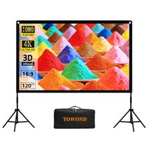 Tela de Projetor Portátil Towond 120" 16:9 4K HD+ com Suporte