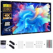 Tela de projetor VerCorkin portátil ao ar livre de 150 polegadas 16:9