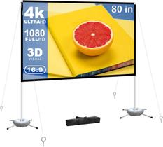 Tela de projetor WEDIOU portátil ao ar livre de 80 polegadas 4K HD