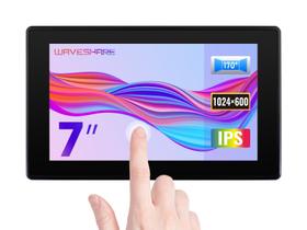 Tela de toque LCD Waveshare Raspberry Pi 7 polegadas 1024x600 IPS