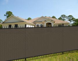 Tela de vedação de privacidade Coarbor 1,2 m x 7,6 m HDPE Brown 150GSM