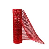 Tela Decorativa Natal Malha Tule Trançado Vermelha Premium 25cm x 5 metros Tela Decorativa Natal Malha Tule Trançado Vermelha Premium 25cm x 5 metros