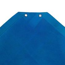 Tela Decorativa Sombrite 90% Azul Com Bainha E Ilhós 5x6m + Kit de Instalação