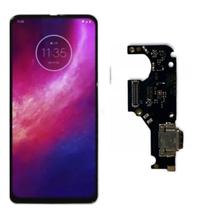 Tela Display Frontal Touch Para Moto One Hyper + Placa Carga