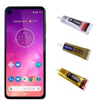 Tela Display Frontal Touch Para Moto One Vision + Cola 110ml