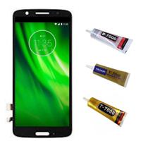 Tela Display Lcd Touch Para Moto G6 + Cola Adesiva 110ml