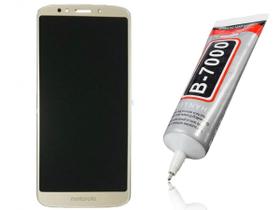 Tela Display Lcd Touch Para Moto G6 Play Dourado + Cola 100ml