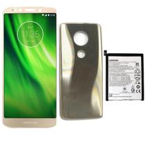 Tela Display Lcd Touch Para Moto G6 Play Dourado e Tampa Traseira e Bateria