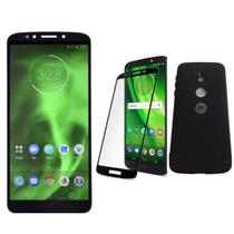 Tela Display Lcd Touch Para Moto G6 Play Preto e Película 9D e Capa