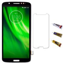 Tela Display Lcd Touch Para Moto G6 Plus + Película + Cola 110ml