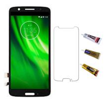 Tela Display Lcd Touch Para Moto G6 Preto + Película 3D + Cola 110ml