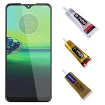 Tela Display Lcd Touch Para Moto G8 Plus Preto + Cola 110ml
