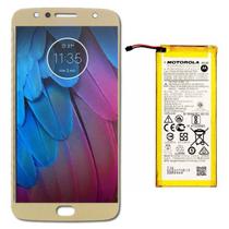 Tela Display Lcd Touch Screen Moto G5s Plus XT1802 Dourado + Bateria Hg30