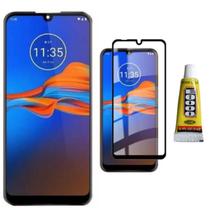 Tela Display Touch Para Moto E6 Plus Película 3D Cola 3ml