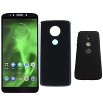 Tela Display Touch Screen Para Moto G6 Play Preto e Tampa Traseira e Capa Preta