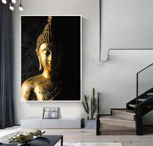 Tela em tecido canvas para sala quarto Moldura Budda EstÌÁtua - Imperio do Quadro