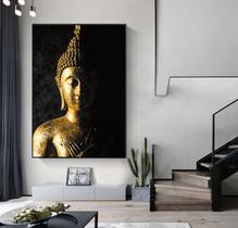 Tela em tecido canvas para sala quarto Moldura Budda EstÌÁtua - Imperio do Quadro