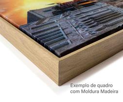 Tela em tecido canvas para sala quarto Moldura Face Cavalo - Imperio do Quadro