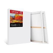 Tela esticada ESRICH 18x24 cm para pintura, pacote com 5 pacotes de algodão Tela esticada ESRICH 18x24 cm para pintura, pacote com 5 pacotes de algodão