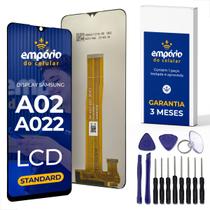 Tela Frontal Display Compatível A12 A125 A02 A022 Empório Standard Preto