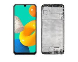 Tela frontal touch display compativel s m32 c/aro orig