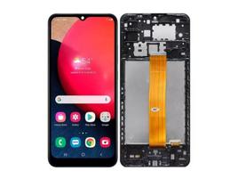 Tela frontal touch display s a02 c/aro