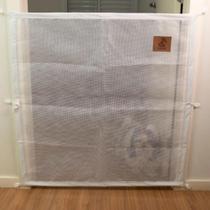 Tela Grade Porta Cachorro Pet Caes Gato Crianças Segurança 90 cm x 90 cm - Branco