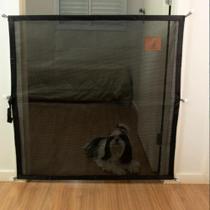 Tela Grade Porta Cachorro Pet Caes Gato Crianças Segurança 90 cm x 90 cm - Preto