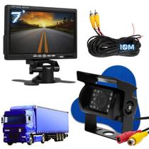 Tela Lcd 7' Monitor Camera 24v 18 Led Infravermelho Cabo 10m