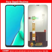 Tela LCD E Digitalizador Oppo Realme Para A8 A11 A11x A5 A9 A31 5 5i 5s C3 C3i 6i Narzo 10A 20A